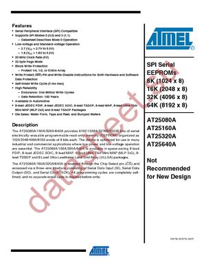 AT25320AN-10SI-2.7 SL383 datasheet  